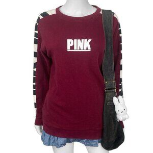 00s 2010s Victorias Secret PINK Logo Pullover Long Sleeve Sz S